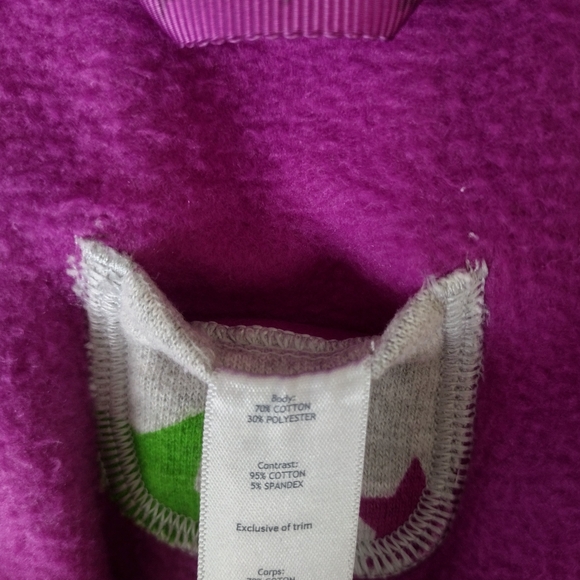 IVIVVA Girl By Lululemon Grey Hoodie Jacket with Purple and Green Star Pattern - Picture 5 of 9